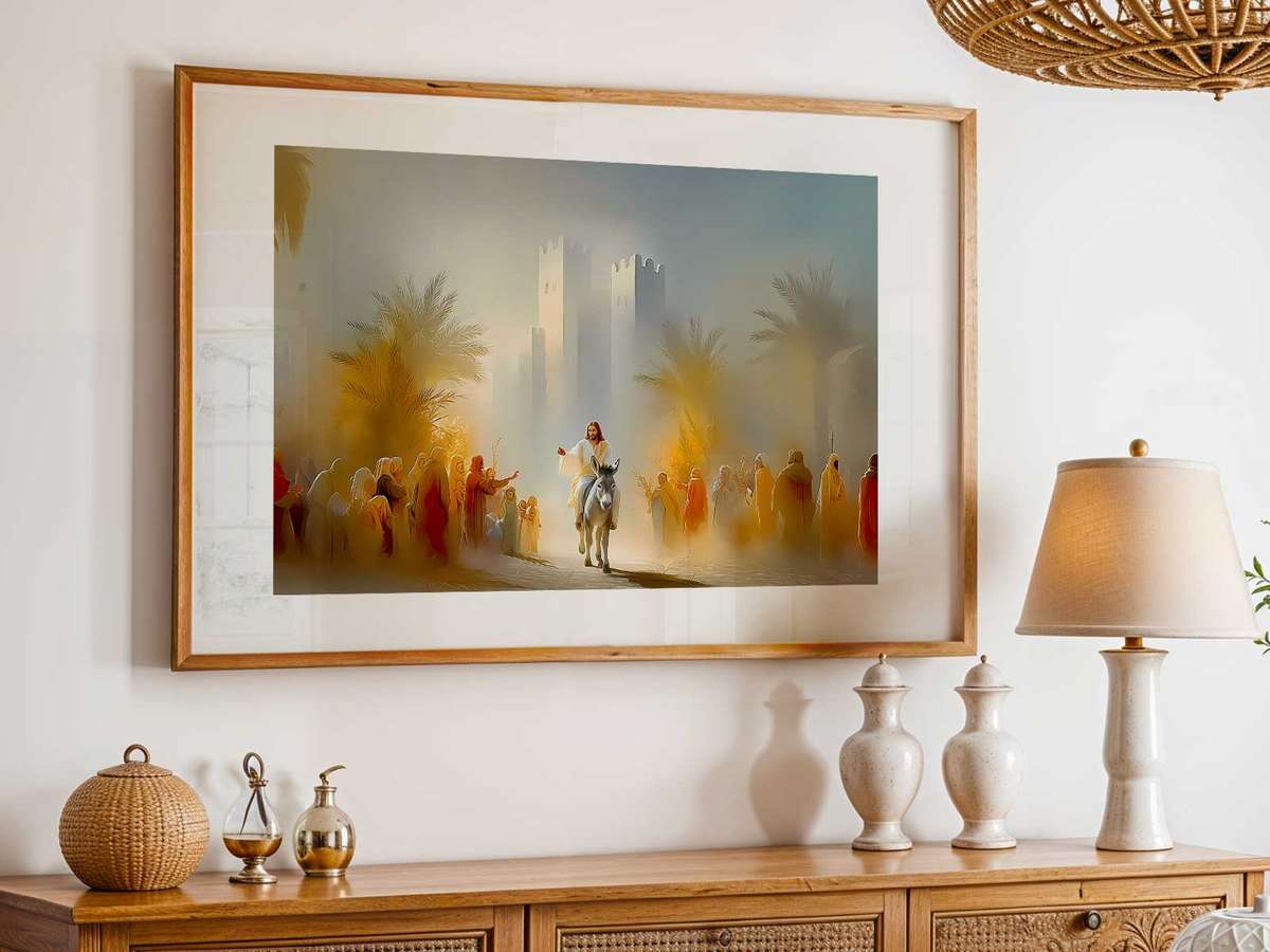 Stylized Humble Royalty wall art featuring reverent composition with peaceful visual balance