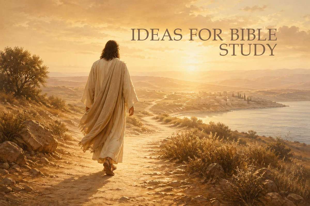 Open Bible on a wooden table with handwritten notes and a yellow highlighter marking a verse